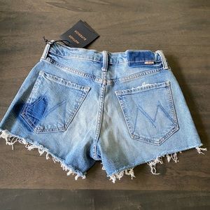 Mother Denim Shorts, Heart on Pocket